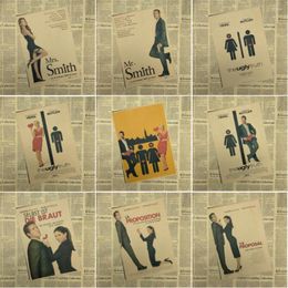 Wall Stickers Mr Smithmrs Smith The Ugly Truth Home Furning Decoratie Kraft Movie Retro Poster Trawing Core