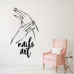 Muurstickers nagellakontwerpsticker manicure pedicure decoartion kunst verwijderbare nagels decor schoonheid salon stickers w50