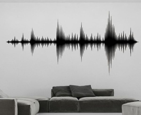 Autocollants muraux O Wave Decals Sound Recovible Recording Studio Musique Producteur de chambre Décoration Fond Pondération Pâque PAPIER DW67476516871