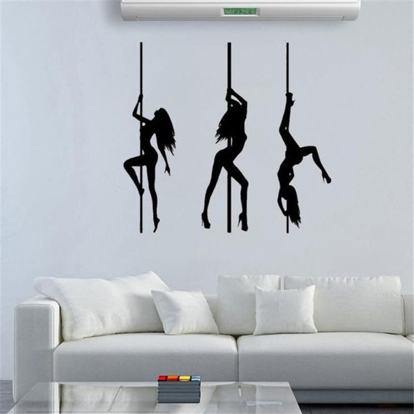 Pegatinas de pared Pole Dancing Wallpaper Calcomanía deportiva Impermeable Revocable para sala de estar Dormitorio Mural Dw5059205r