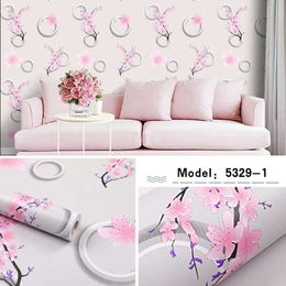 Muurstickers PVC dikke zelfklevende behang cartoon meisje hart warme kinderkamer roze slaapkamer sticker maat 10m * 45cm