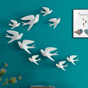 Stickers muraux Résine 3D Hirondelle Oiseau Sticker Décoration De La Maison Accessoires Décoration De La Maison Decal 230403