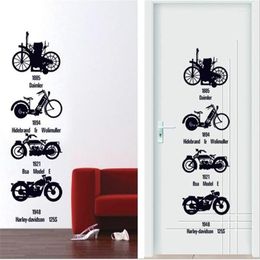 Stickers muraux rétro moto créatif 3D autocollant salon chambre décoration Anime affiche maison boutique décoration mur