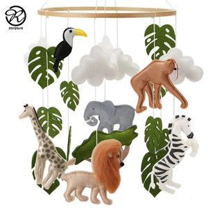 Wall Stickers Safari Jungle Dieren Filt Baby Mobile Nursery Neutral Boho Monstera Bladeren Douchecadeau 230928