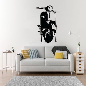 Muurstickers scooter behang auto muur decor home decor voor woonkamer slaapkamer vinyl kunst muurschildering herbruikbare DW10958 230331