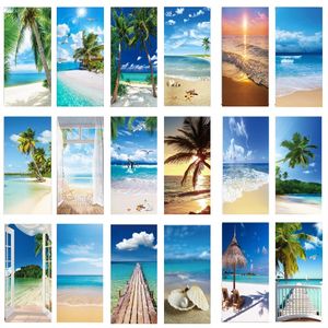 Muurstickers Zeegezicht Strand Deur Slaapkamer Badkamer Woonkamer 3d Decoratie Behang Zelfklevend Vinyl Poster Vensterglas Muurschildering 230717