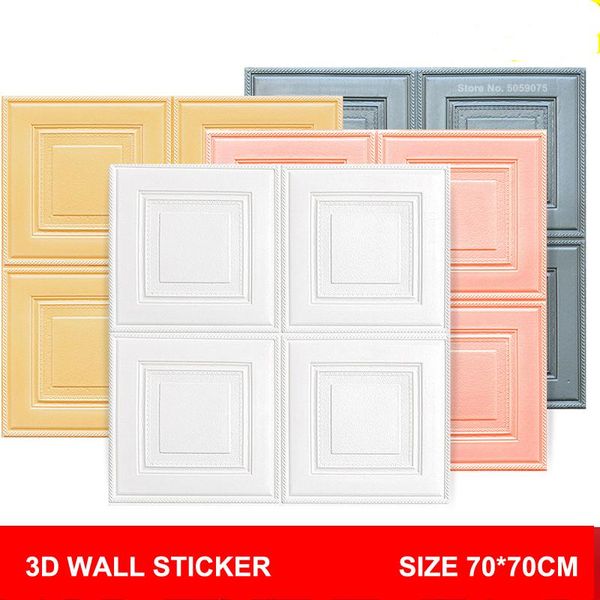 Pegatinas de pared autoadhesivas 3D DIY papel tapiz impermeable TV fondo sala de estar dormitorio decoración del hogar