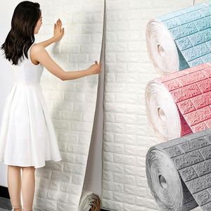 Wall Stickers Self Adhesive Home Decor Wallpaper Peel And Stick 3D Panel Kitchen Living Room Brick Kids