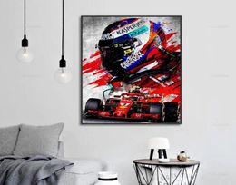 Adesivi murali Autoadesivi Kimi Raikkonen Iceman F1 Poster Stampe astratteImmagine artistica modulare per soggiorno Arredamento camera da letto2399196