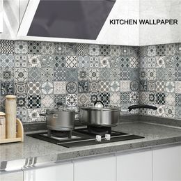 Muurstickers Zelfklevende Waterdicht Keuken Behang Badkamer Tafels Decals Folie Oilproof Klassieke Papieren Sticker Aanrecht Thuis 230616