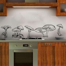 Stickers muraux Ensemble de 5 autocollants de voiture de champignon cuisine plante forêt décalcomanie pépinière enfants chambre décor