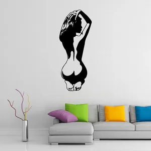 Autocollants muraux Sexy femme Art autocollant étanche pour la décoration de la maison salon chambre décalcomanie