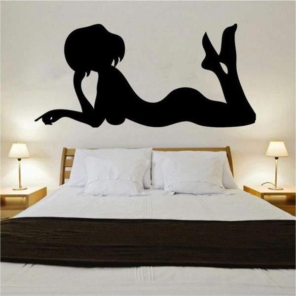 Stickers muraux Sexy Femme Decal Art Fitness Gym Body Building Fille Autocollant Pour La Maison Chambre Décoration Accessoires B521