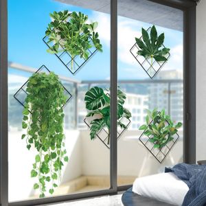 Stickers muraux shijuekongjian Plante Verte Vinyle DIY Feuilles Stickers Muraux pour Salon Enfants Chambre Cuisine Décoration de La Maison 230603