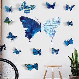 Pegatinas de pared de simulación de mariposas, pegatina tridimensional, papel tapiz, decoraciones para el hogar, imán de nevera, girasol