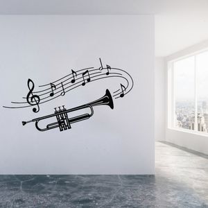 Stickers muraux Petite musique sticker mural papier maternelle chambre d'enfants instruments de musique notes de musique vinyle sticker mural salon cuisine décoration W100 230410