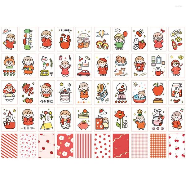 Autocollants muraux Soft Thing Set Sticker Book Xiaodouben Series Creative Creative Mignon Cartoon Character Base et Paper Matériau