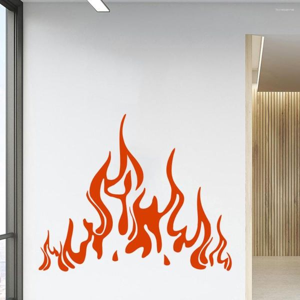 Stickers muraux spécial feu flamme décalcomanies cheminée décor à la maison Art salon affiche autocollant Ph486