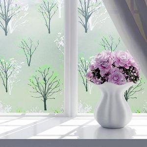 Wandaufkleber, statische Frischhalte-Fensterfolie, Blumen, matt, undurchsichtig, für Privatsphäre, Buntglas-Aufkleber, verwendet für Heimdekoration, Aufkleber