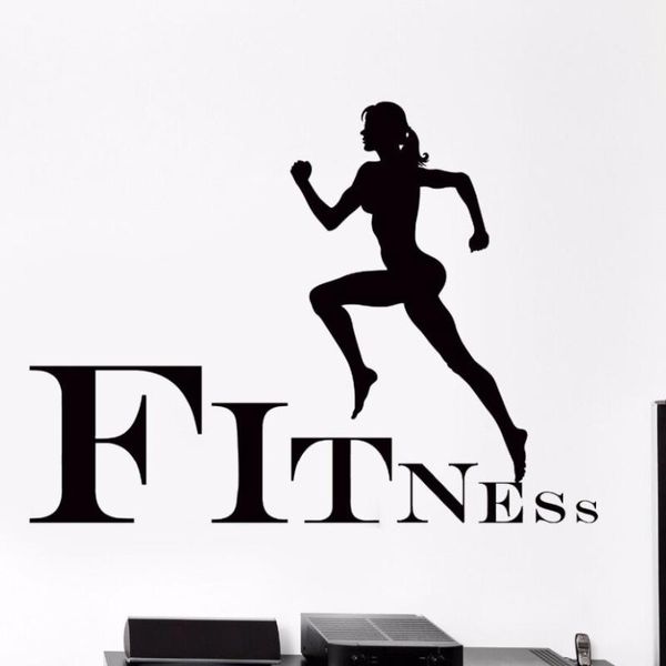 Stickers Muraux Autocollant Amovible Running Sport Decal Jogging Fitness Gym Step Cool Art Mural AY510