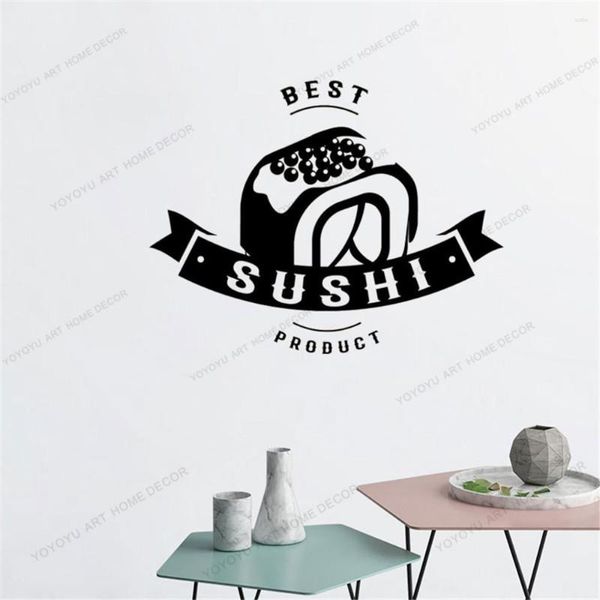 Autocollants muraux au goût de produit Sushi, autocollant alimentaire japonais, sparadrap de décoration intérieure Unique, Mural de cuisine de Restaurant CX863