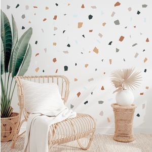 Muurstickers Terrazzo Patroon Onregelmatige Steen Vorm voor Woonkamer Slaapkamer Badkamer Decoratieve Decals Home Decor Muurschilderingen 230808