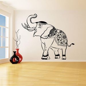 Muurstickers Thailand Animal Sticker Lucky Elephant Trunk Up Home Deco Decals Beauty Cute Poster Mural W360Wall Stickerswall