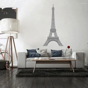 Pegatinas de pared, pegatina de la Torre Eiffel, diseño de interiores francés, decoración de París, calcomanía de viaje, decoración para sala de estar DW7173