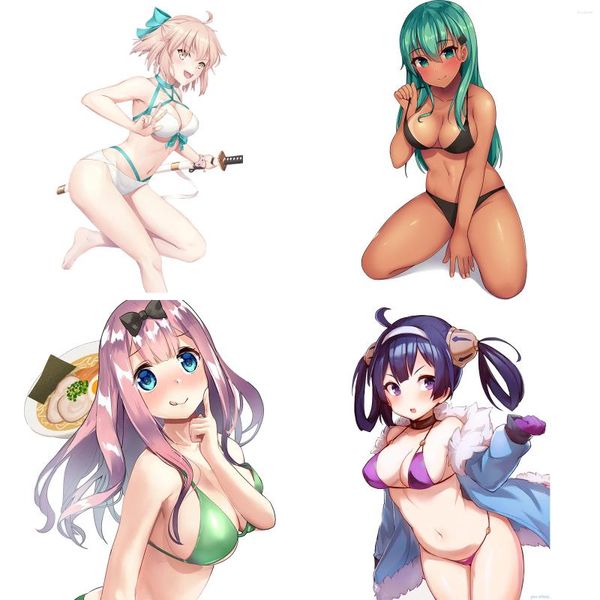 Pegatinas de pared Three Ratels CDM276 Bikini Girl pegatina papel sexy monopatín calcomanía anime coche capó portátil