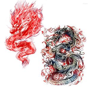 Wall Stickers Three Ratels QC563 Golden Fire Dragon Lovely Little Little Exquisite Art for Home Decoration