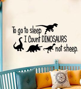 Autocollants muraux pour dormir je compte dinosaures pas autocollant de mouton pour enfants décoration de chambre décalqueur de papier peint décor1106913