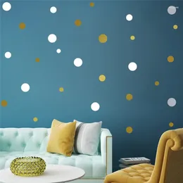 Pegatinas de pared tofok tamaño creativo de puntos pegatinas niños decoración de la habitación del bebé papel autoadhesivo