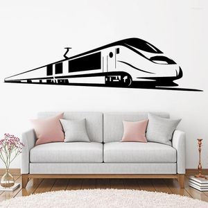 Muurstickers trein voor kinderkamers decoratie verwijderbare woonkamer backgurand wallpaper home decor stickers hq534