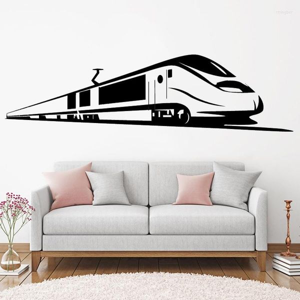 Stickers muraux Train Pour Enfants Chambres Décoration Amovible Salon Backgurand Papier Peint Décor À La Maison Stickers HQ534