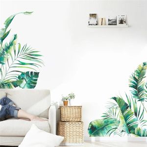 Autocollants muraux Série de végétation tropicale Autocollant chambre salon décoration de la maison du canapé mural