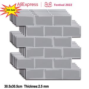 Wandstickers waterdichte keuken backsplash tegels 2 5 mm dikte vinylpapier schil en stok voor woningdecoratie 230307