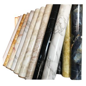 Pegatinas de pared, papel tapiz autoadhesivo impermeable para decoración de baño, papel de Contacto de mármol de PVC, encimeras de cocina Peel And Stick