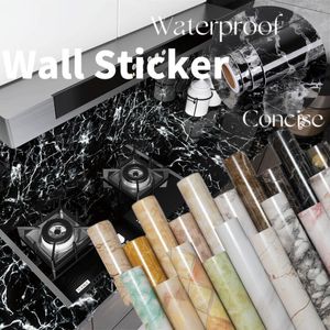 Muurstickers waterdichte behang marmeren zelfklevende vinylfilm badkamer keukenkastkamer decoratie sticker 2308222222220