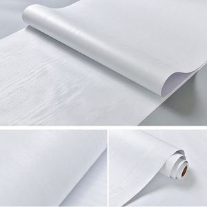 Pegatinas de pared, papeles blancos de madera, papel tapiz impermeable autoadhesivo de PVC, rollo de muebles, puertas, armarios de escritorio, armario, vinilo 230616