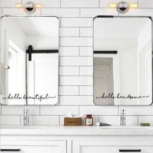 Autocollants muraux Yoyoyu inspirant miroir décalcomanie autocollant de motivation pour la maison salle de bain décor petit J804