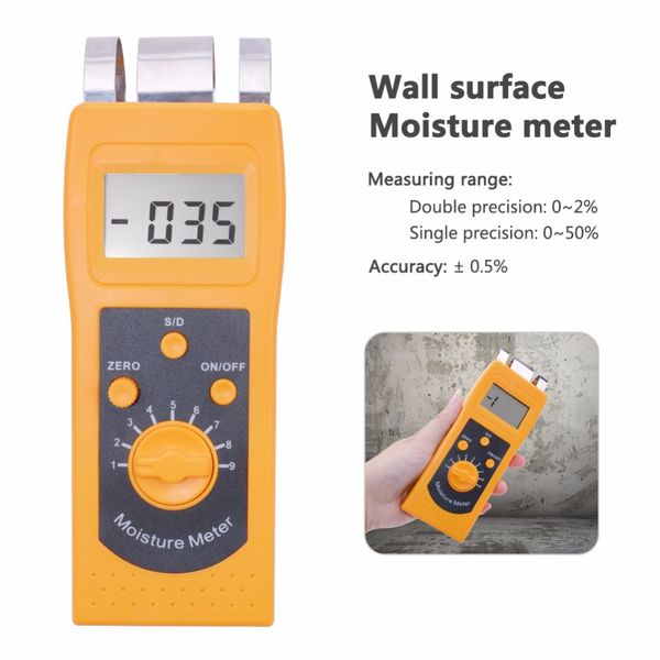 Mur Surface Humidimètre Mur Brique Sol Béton Panneau De Gypse Marbre Argile Carreaux Hygromètre Numérique Testeur D'humidité DM200C