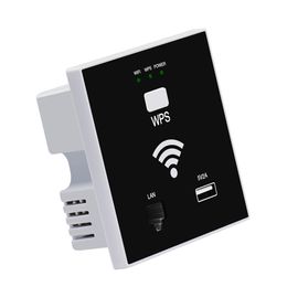 Wall WiFi Router 300 Mbps Toegangspunt Draadloze Socket AP met RJ45 USB WPS-codering voor Home Hotel Project Support AC Manage