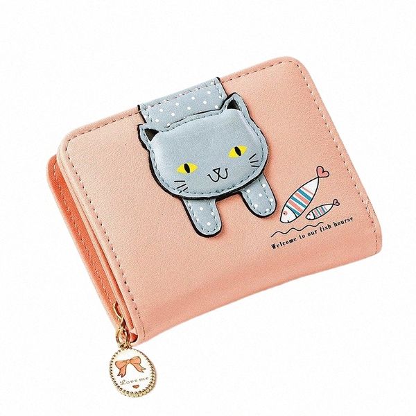 Portefeuille d'anime mignon le plus beau portefeuille portable de petits portefeuilles de luxe pour femmes sac d'embrayage carteras para mujer co 5 poche i5qw # #