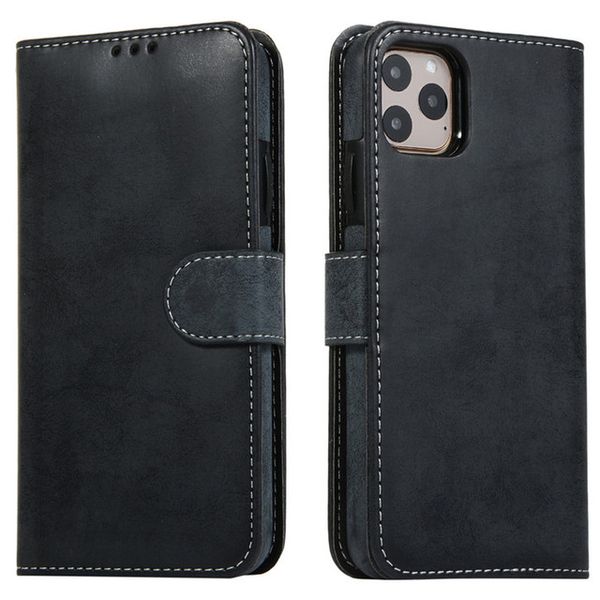 Funda tipo billetera para tarjetas 5 5s SE, funda de cuero Retro de lujo con imán para coche para iPhone 12 Mini 11 Pro XS Max XR X 8 7 6 6s Plus