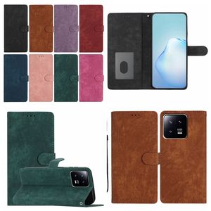Portemonnee Cases voor Xiaomi 13 Pro Lite 12t Redmi Note 12 Pro plus A1 10A 10C Skin Feel Hand Feeling Pu Leather Credit ID Card Slot Holder Flip Cover Ancient Retro Book Pouch