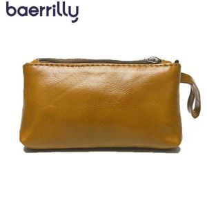 Portefeuille porte-monnaie mode hommes avec sac sac à main fermeture éclair Mini portefeuilles en cuir véritable femmes poche d'argent