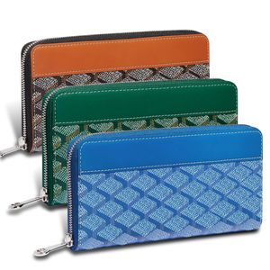 portefeuille concepteur femme pour hommes zipper portefeuille authentique matériau en cuir long cartes de bourse des cartes à borde