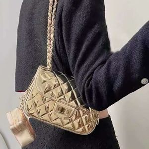 portefeuille Diane sac Chenel haut de gamme Western épaule brevet en cuir carré sac en diamant grille sac de chaîne crossbody sac pour femmes