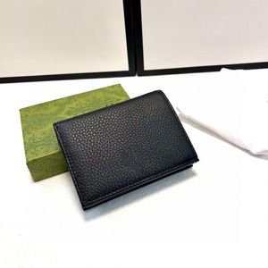 Portemonnee voor mannen en vrouwen, modieuze creditcardhouders, hoogwaardige klassieke zwarte letter korte handtas