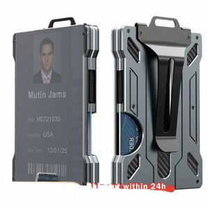 Portemonnee Voor Mannen Outdoor Kaarthouder Praktische Tactische Magsafe Aluminium Fi Mini Smart Magic Portemonnee Houdt 15 Kaarten D4T1 #